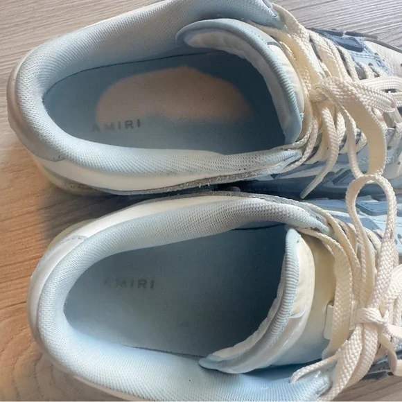 AMIRI Light Blue and White Sneakers